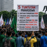 Demonstrasi Mahasiswa Bawa Lima Tuntutan kepada Pemerintah