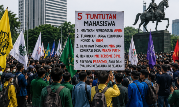 Demonstrasi Mahasiswa Bawa Lima Tuntutan kepada Pemerintah